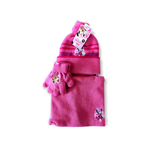 Picture of MINNIE MOUSE 3 PIECE WINTER SET COLOR LIGHT PINK STRIPED